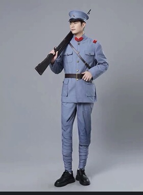 民国军阀抗战北洋士兵影视表演出剧本杀演绎推理棉麻套装军统士兵
