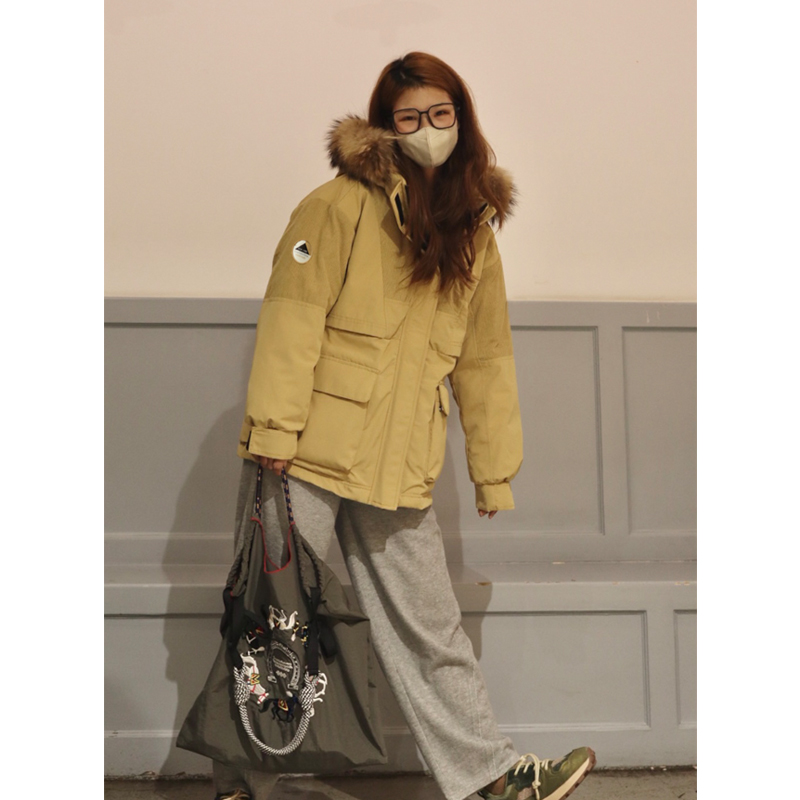 断码清仓工装情侣羽绒服