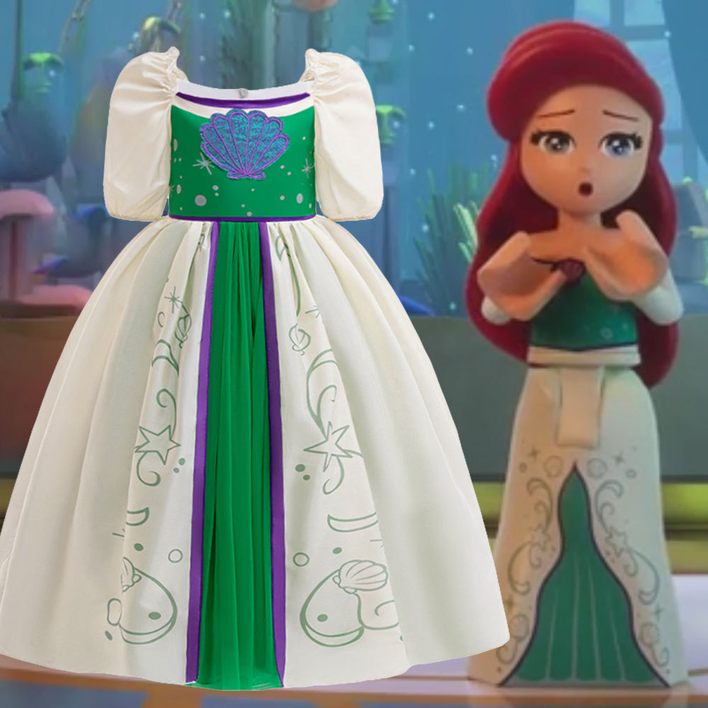 女童公主裙cosplay城堡探险美人鱼连衣裙 万圣节装扮服儿童礼服裙