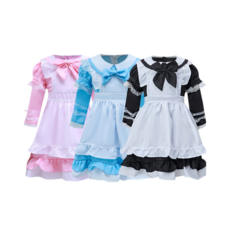 万圣节服装公主裙cosplay服女童演出服童话故事女仆亲子装