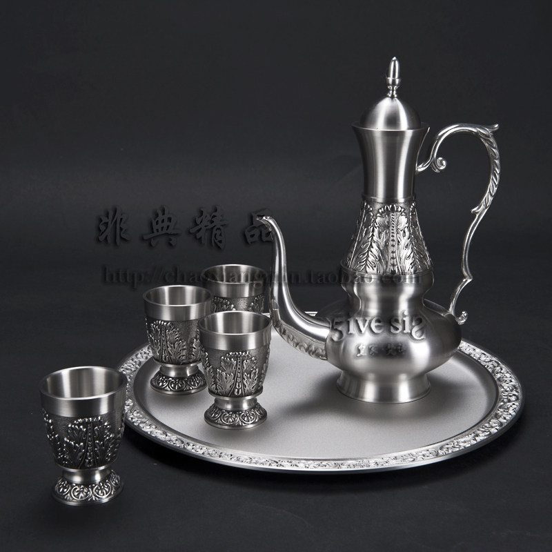 皇家梵诗泰国锡器欧式酒具套装商务手工艺品生日雕刻会务新婚礼品