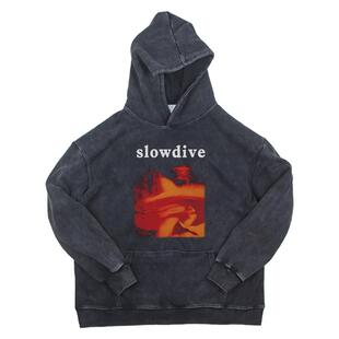 slowdive 慢潜自赏美式纯棉水洗做旧高街连帽卫衣重磅帽衫新款