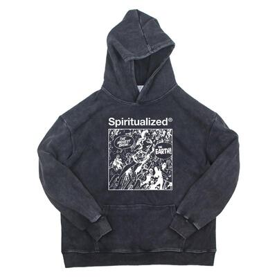 纯棉水洗复古连帽做旧卫衣