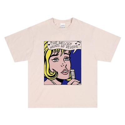 纯棉做旧宽松重磅圆领短袖