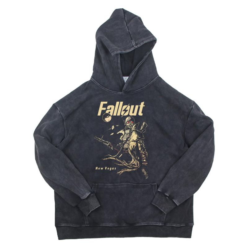 美式复古连帽卫衣秋冬款加绒宽松