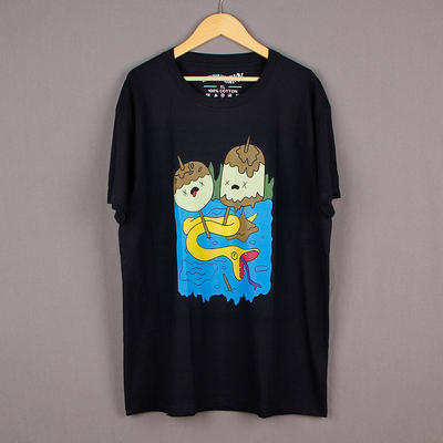 探险活宝卡通阿宝与老皮T恤