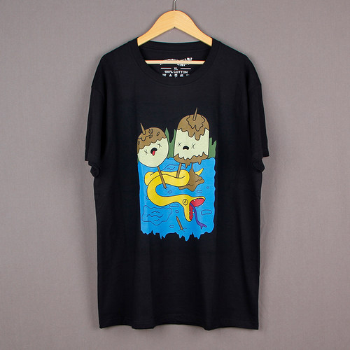 探险活宝卡通阿宝与老皮T恤