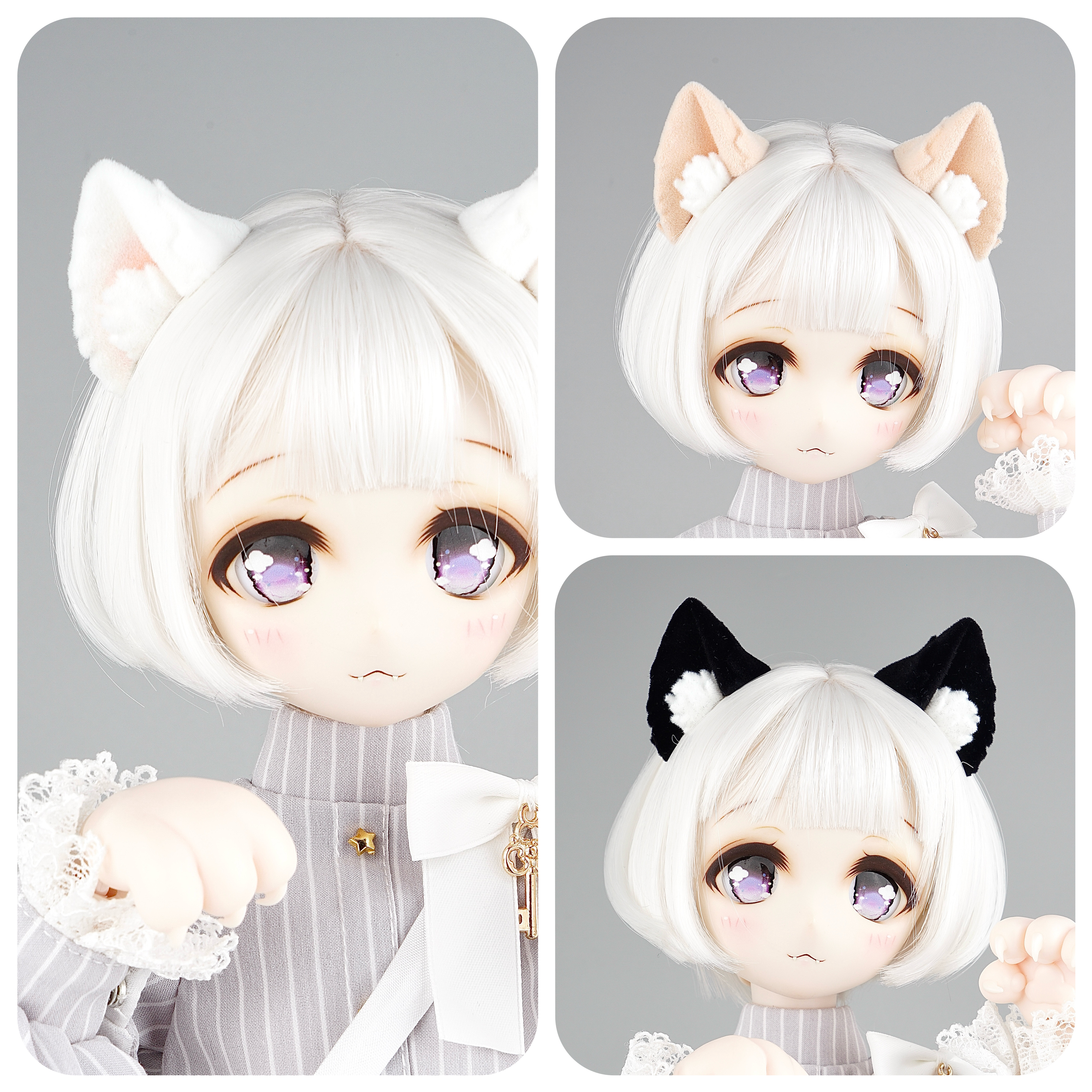 【现货】bjd 植绒猫耳 3分BJD/SJD/胶皮