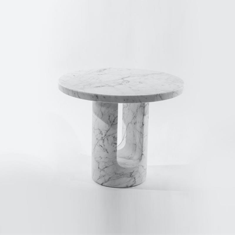 北欧现代大理石边几茶几意式简约轻奢沙发小圆桌阳台边桌咖啡桌