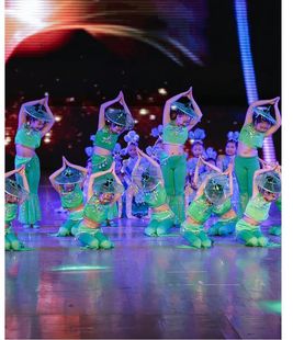 儿童雨竹林演出服装少儿彝族舞蹈彩云之南舞蹈服傣家小妹表演服装