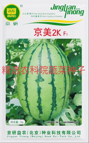 京美2K西瓜种子 北京早熟皮薄礼品西瓜籽 高糖度高产 吊蔓小西瓜