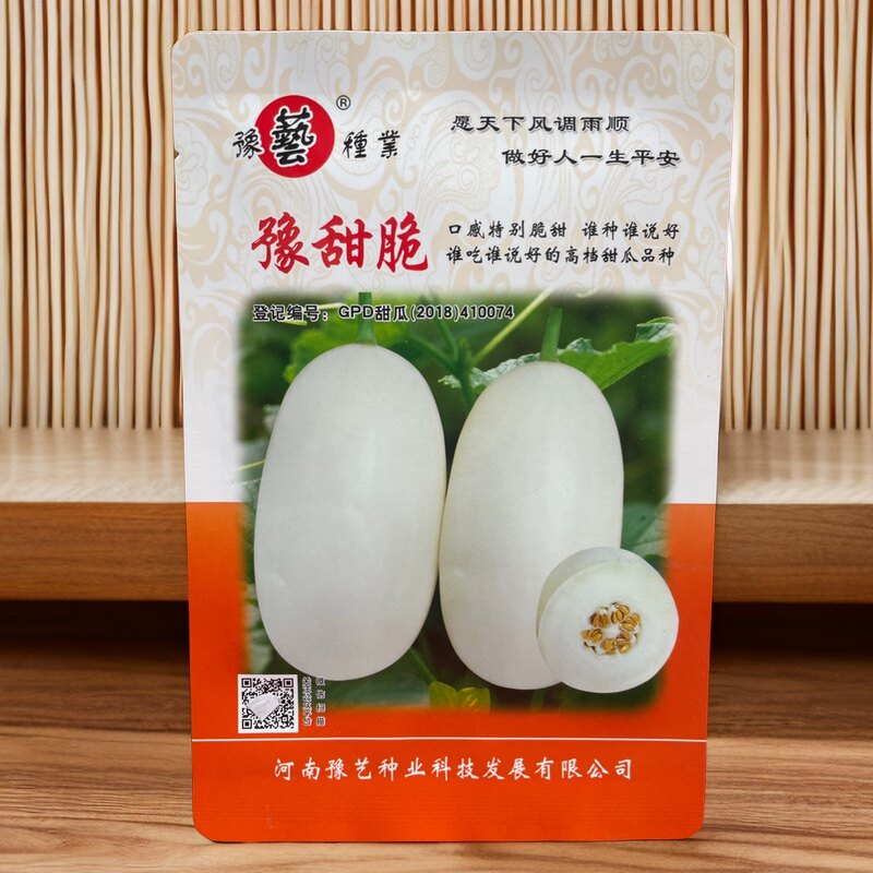 豫甜脆 白皮白肉甜瓜种子超甜薄厚皮香瓜早熟高产春露地水果200粒