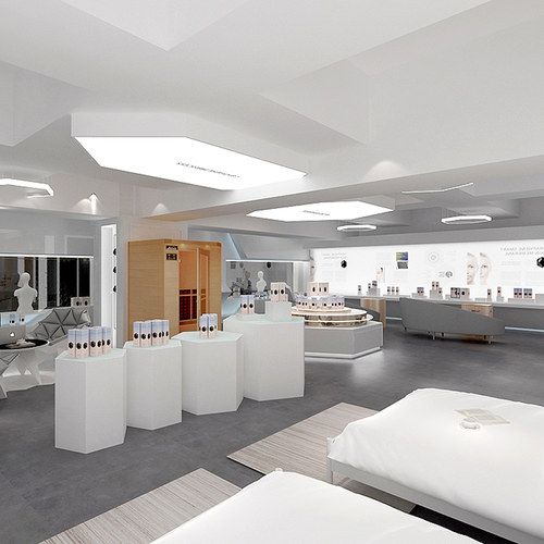 石墨烯家装涂料店展示装修生活方式简约装修店铺设计