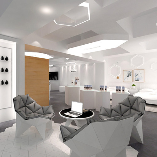 石墨烯家居体验空间设计，石墨烯家居装潢工程，石墨烯家居展示柜