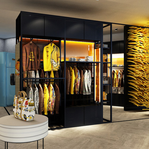 潮牌服装店铺展架架定制制作潮牌服装店设计