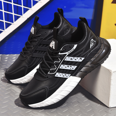 曼巴布朗2025新款皮面防水休闲鞋