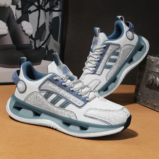 曼巴布朗2025新款多巴胺撞色运动鞋男透气软底轻便百搭跑步鞋