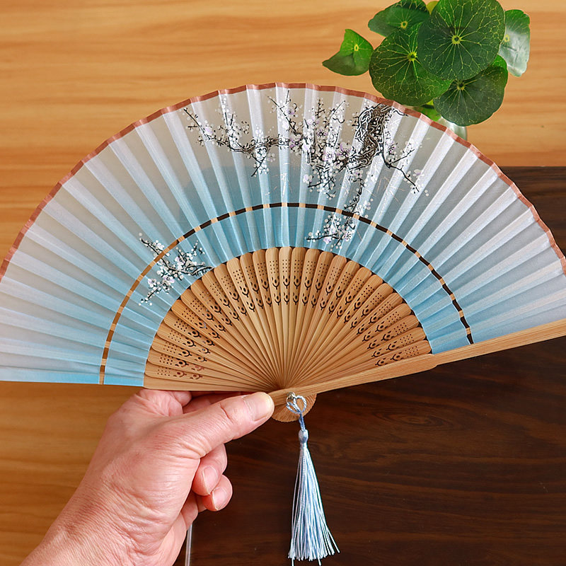 一品兰绢布扇子小巧便携结实耐用图片