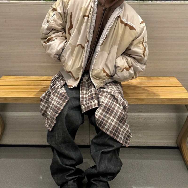 FAR.ARCHIVE 24FW 日本定织 沙漠迷彩bomber夹克棉服外套vibe
