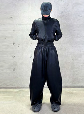 DINGYUNZHANG 25FW 涂层休闲宽松卫裤