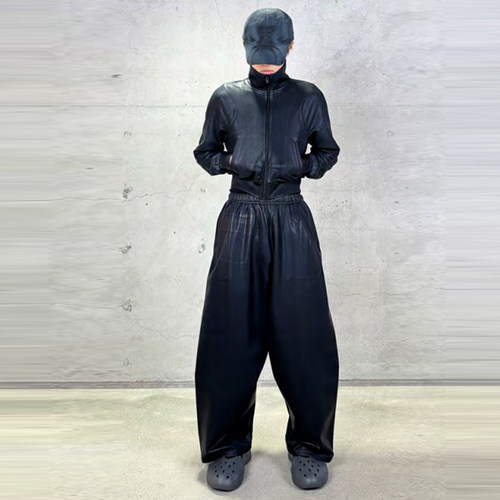 DINGYUNZHANG 25FW 涂层休闲宽松卫裤