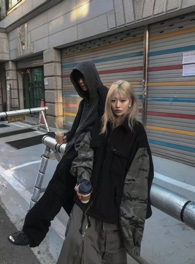 Undermycar 23SS CROP FIELD JACKET 廓形短款战术迷彩夹克