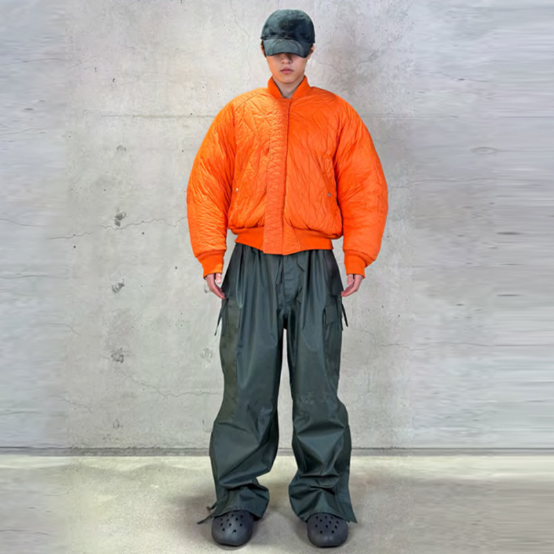 DINGYUNZHANG 25FW 两面穿飞行员毛领羽绒服