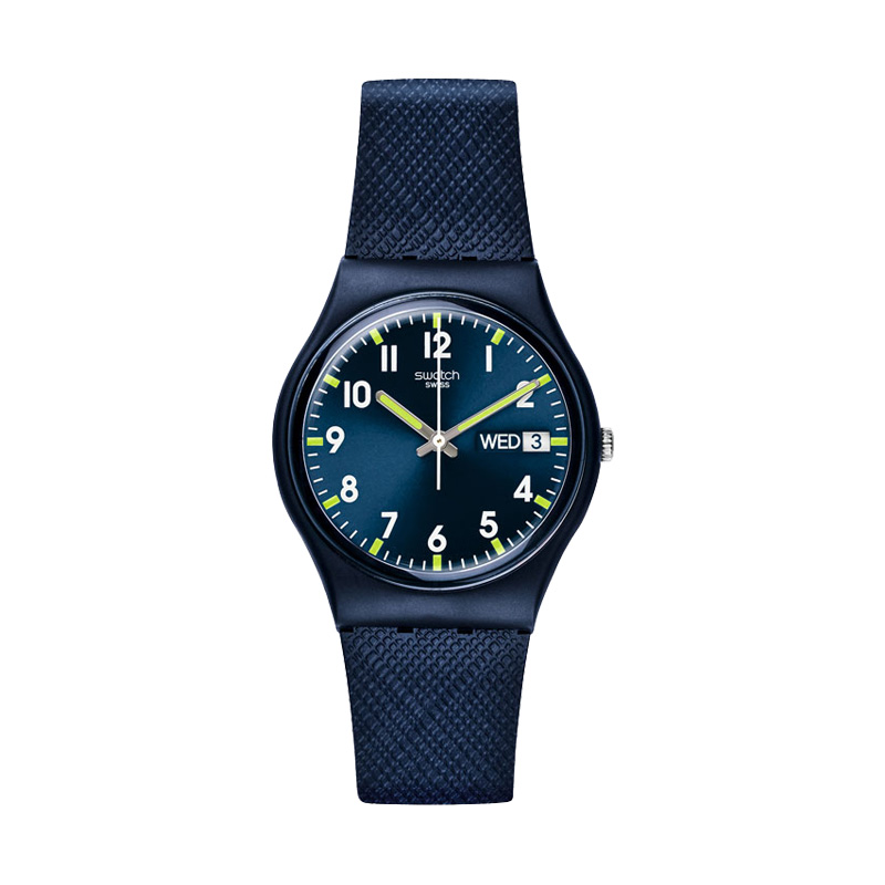 Swatch/斯沃琪瑞士手表 色彩密碼時尚運動學生防水石英男表GN718
