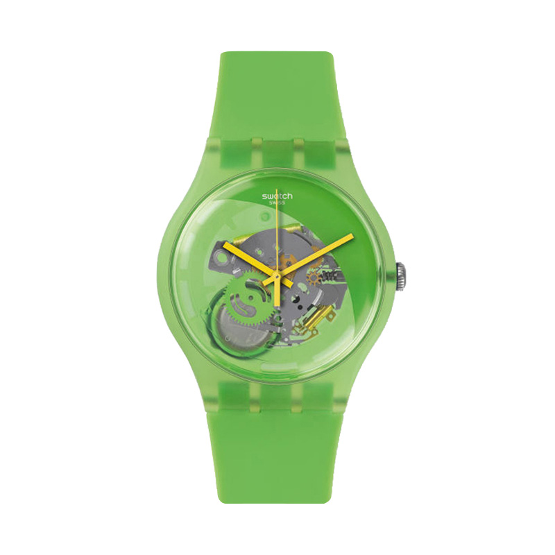 Swatch/斯沃琪手表瑞士正品防水學生石英表男女表科技青蘋SUOG110