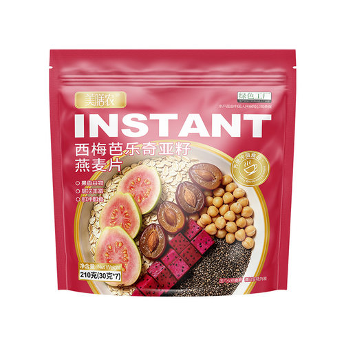 美膳农 西梅芭乐奇亚籽燕麦片210克/袋*1袋(内装30克X7小袋)