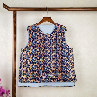 实体裁缝店量身定制宋锦马甲五星出东方天鹅湖手工盘扣来图来料