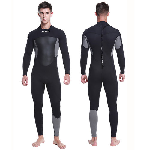 Hisea1.5mm厚潜水服男保暖长袖长裤冲浪衣水母衣CR冬泳浮潜游泳衣