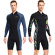 冬泳 短裤 潜水服男连体长袖 潜水衣1.5mm浮潜冲浪保暖游泳男士
