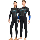 2022新款 保暖潜水衣男连体防寒冬泳深浮潜冲浪衣 3MM潜水服女长袖