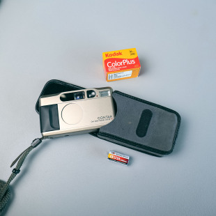 tvs 金机康泰时胶卷相机胶片机全自动画质好contax CONTAX T2钛灰