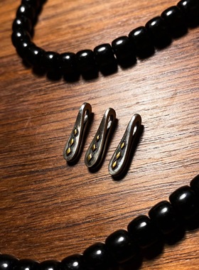 禅思 藏式念珠搭配用纯银卡子 长度17mm左右 最宽处5.8mm