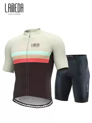2021 New Lampada cycling suit summer men's short sleeve set Road mountaineering bike top