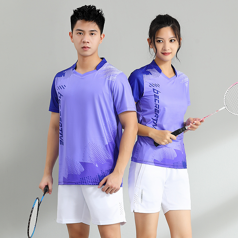 羽毛球服套装男女运动速干衣服定制印字短袖乒乓球网球训练比赛服-封面