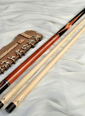 FarEast远东风台球杆粉色象牙木光把蝴蝶插九球大头中八日本手工