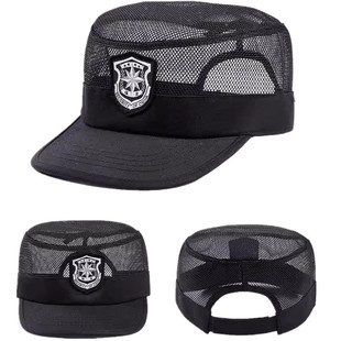 正品保安夏季网眼帽子男女款工作服训练帽作训帽网格公司执勤便帽