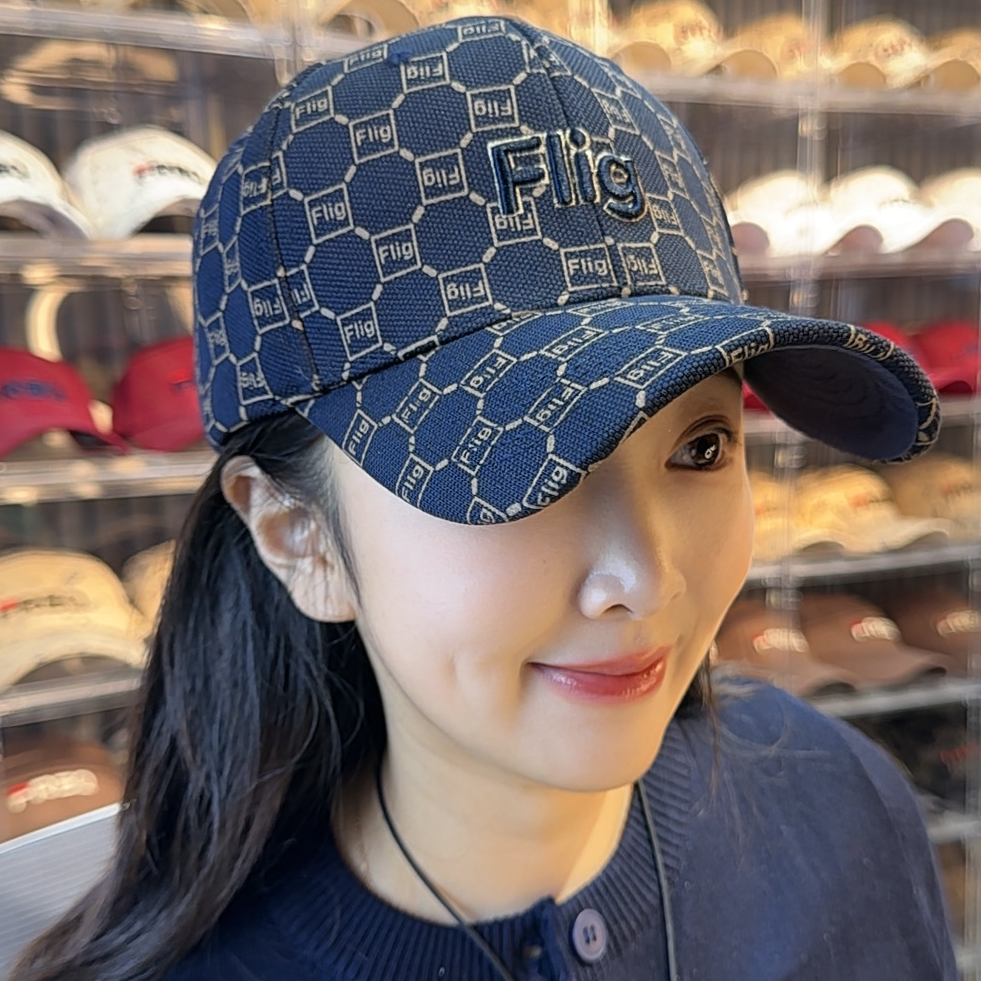 【Flig新款】正品秋高品棒球帽男女同款印花鸭舌帽大头大脸可戴