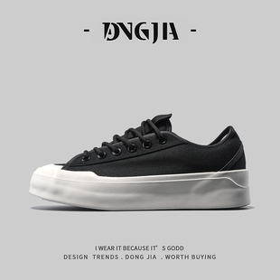 东家Qshoes 外贸男女情侣款港风潮流运动休闲帆布鞋百搭低帮板鞋