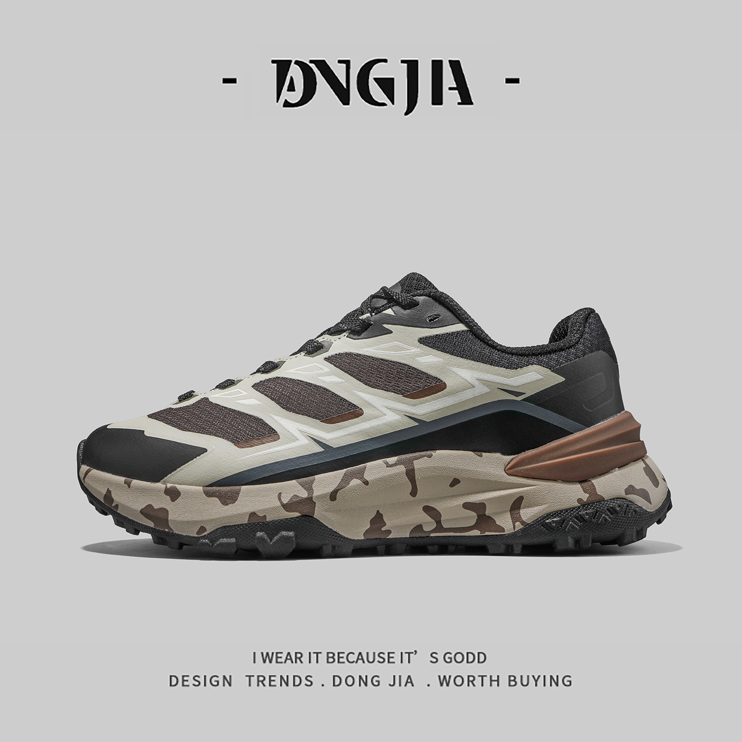 外贸出口欧美单徒步鞋男款2025秋季新款轻便减震户外越野跑步鞋