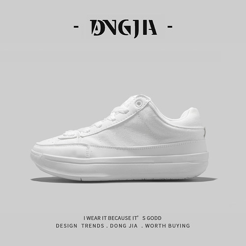 东家Qshoes外贸超火小众潮流小白鞋秋季新款帆布透气运动休闲鞋