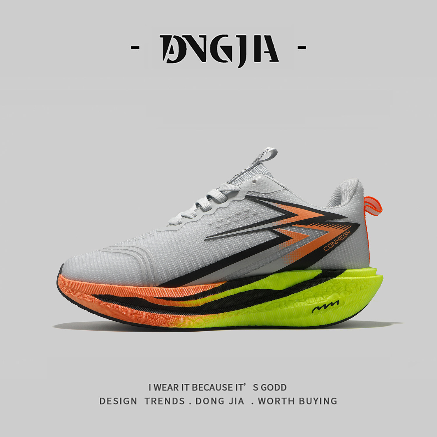 外贸专业碳板跑鞋男款网面透气减震初中生爆米花软底运动休闲鞋女