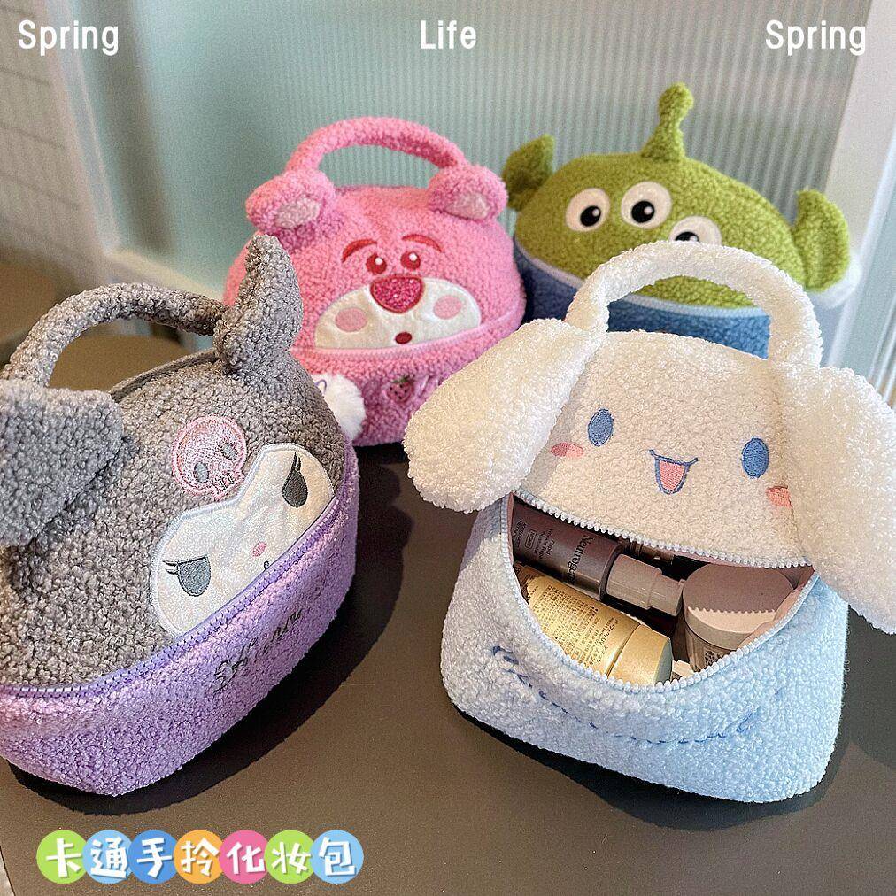 可爱卡通手提化妆包手拎包少女心多功能大容量收纳包女生便携小包