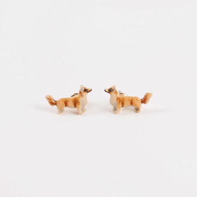 英国Fable珐琅小柯基小狗项链