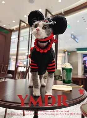 YMDR原创德文衣服澳绒四脚衣保暖半马甲可爱圣诞节米奇手COS穿搭