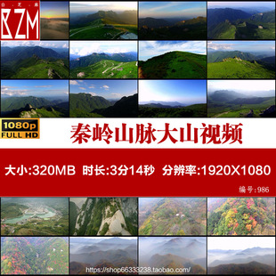 陕西秦岭山脉大山森林植物华山秦巴山区日出高清实拍视频素材