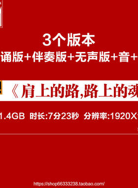 肩上的路，路上的魂诗歌朗诵配乐国庆大屏幕led背景视频素材